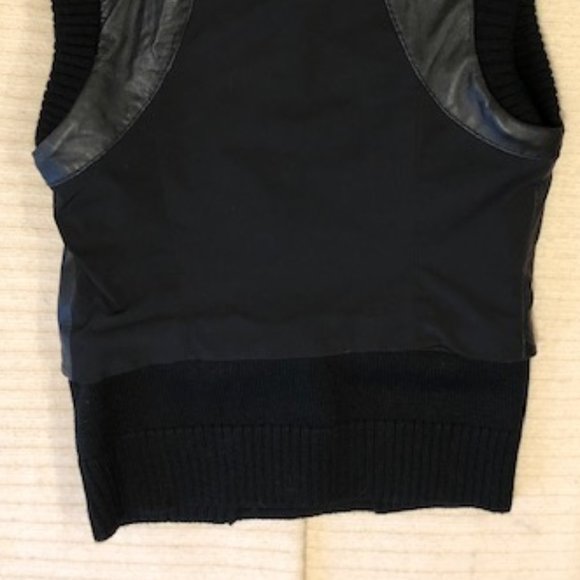 BCBGMAXAZRIA Black Lamb Leather VIGGO Vest - NWOT - Picture 6 of 9